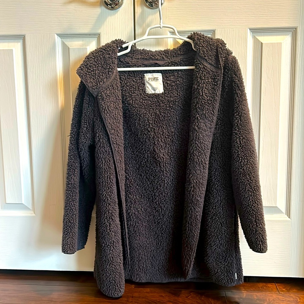 Pink Victoria’s Secret cardigan with hood